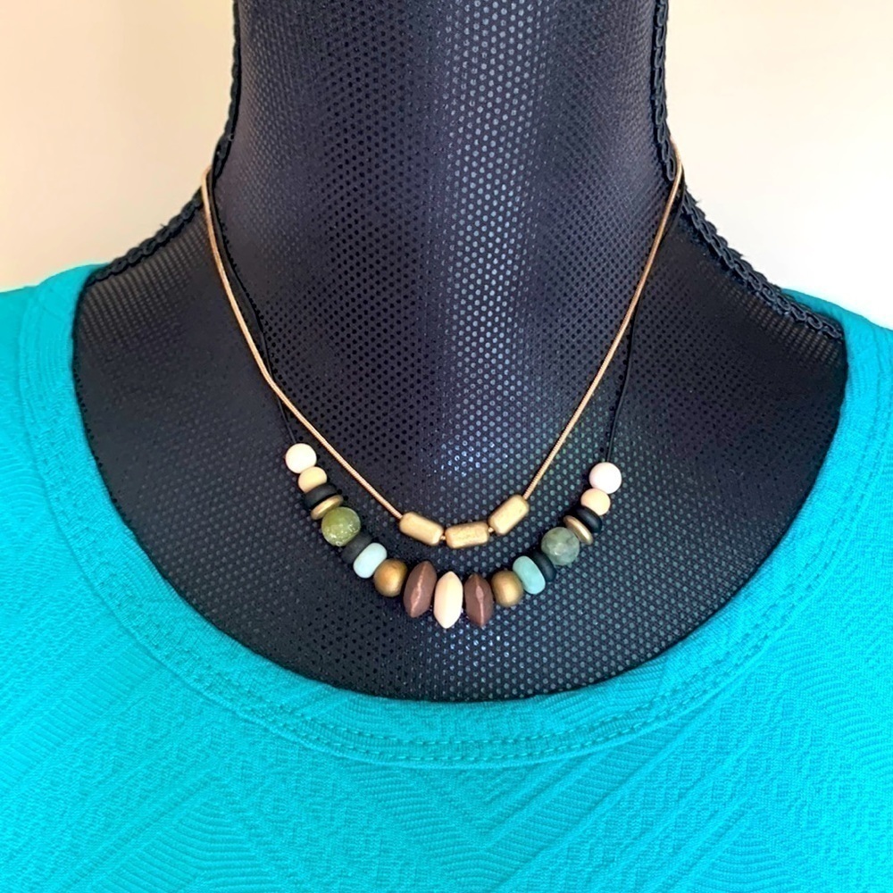 NWT Universal Thread Beaded Layered Boho Southwestern Necklace
